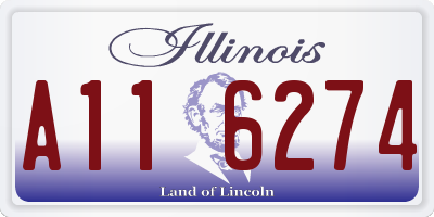 IL license plate A116274