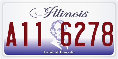 IL license plate A116278