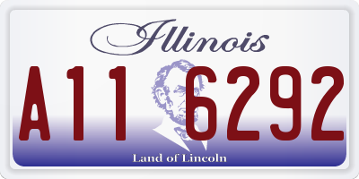 IL license plate A116292