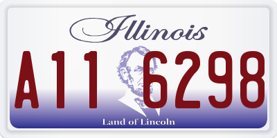 IL license plate A116298