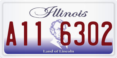 IL license plate A116302