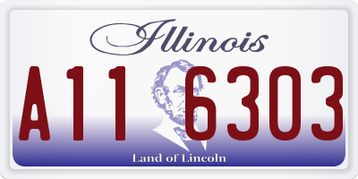 IL license plate A116303