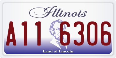 IL license plate A116306