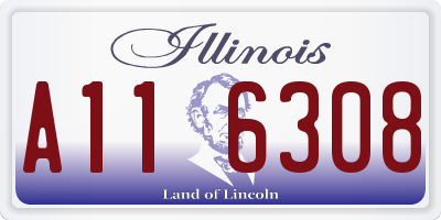 IL license plate A116308