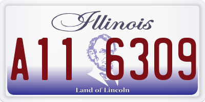 IL license plate A116309