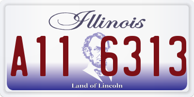IL license plate A116313