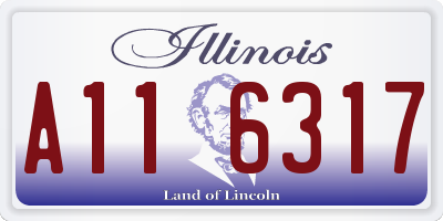 IL license plate A116317