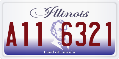IL license plate A116321