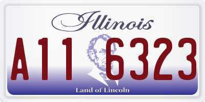 IL license plate A116323