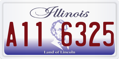 IL license plate A116325