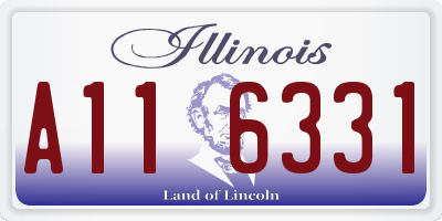 IL license plate A116331