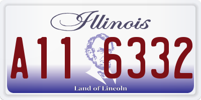 IL license plate A116332