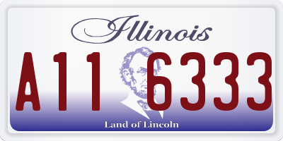IL license plate A116333