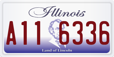IL license plate A116336