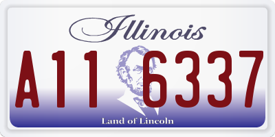 IL license plate A116337
