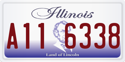 IL license plate A116338