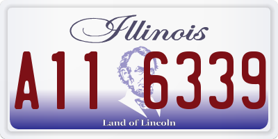IL license plate A116339