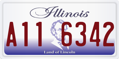 IL license plate A116342