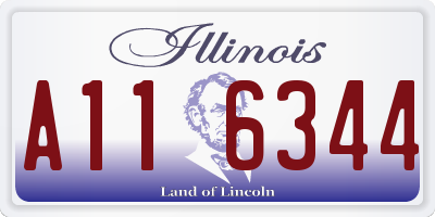 IL license plate A116344