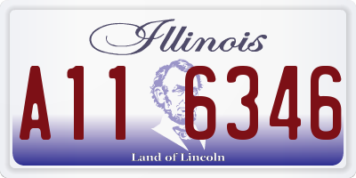 IL license plate A116346
