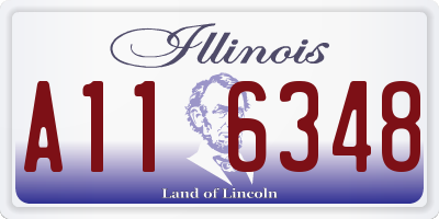 IL license plate A116348
