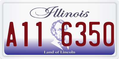IL license plate A116350