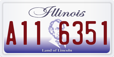 IL license plate A116351