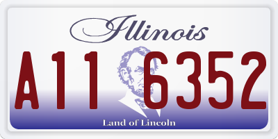 IL license plate A116352