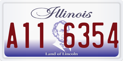 IL license plate A116354