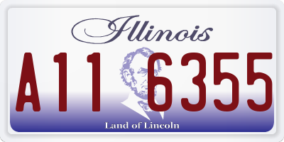IL license plate A116355