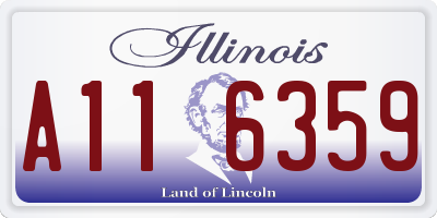 IL license plate A116359