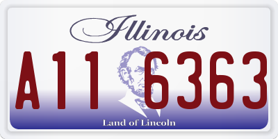 IL license plate A116363