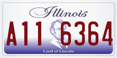 IL license plate A116364