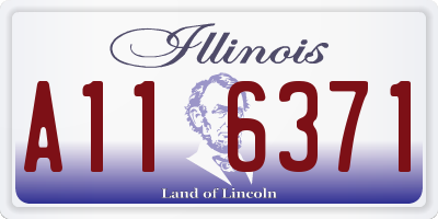 IL license plate A116371