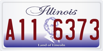 IL license plate A116373