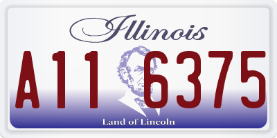 IL license plate A116375