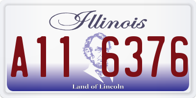 IL license plate A116376