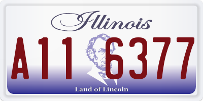 IL license plate A116377