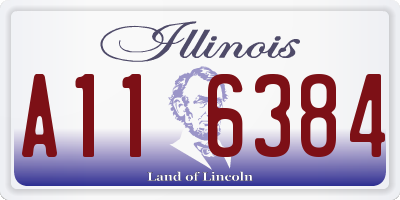 IL license plate A116384