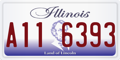 IL license plate A116393