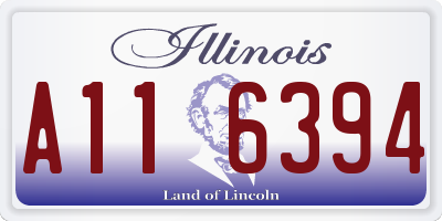 IL license plate A116394