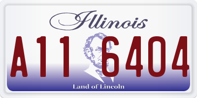 IL license plate A116404
