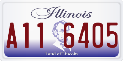 IL license plate A116405