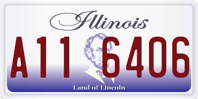 IL license plate A116406