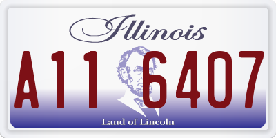 IL license plate A116407