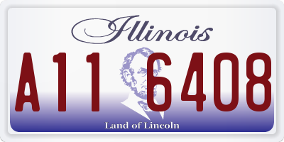 IL license plate A116408