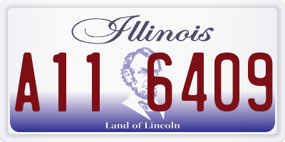 IL license plate A116409