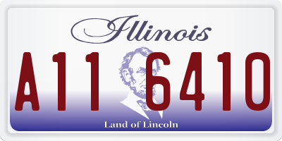 IL license plate A116410