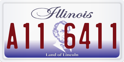IL license plate A116411