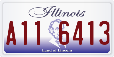 IL license plate A116413